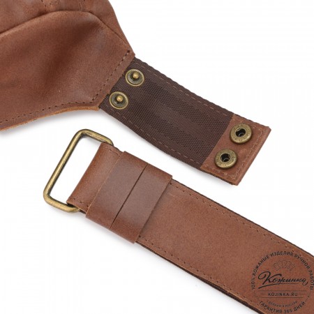 Кожаная сумка на пояс "Марио" (коричневый)