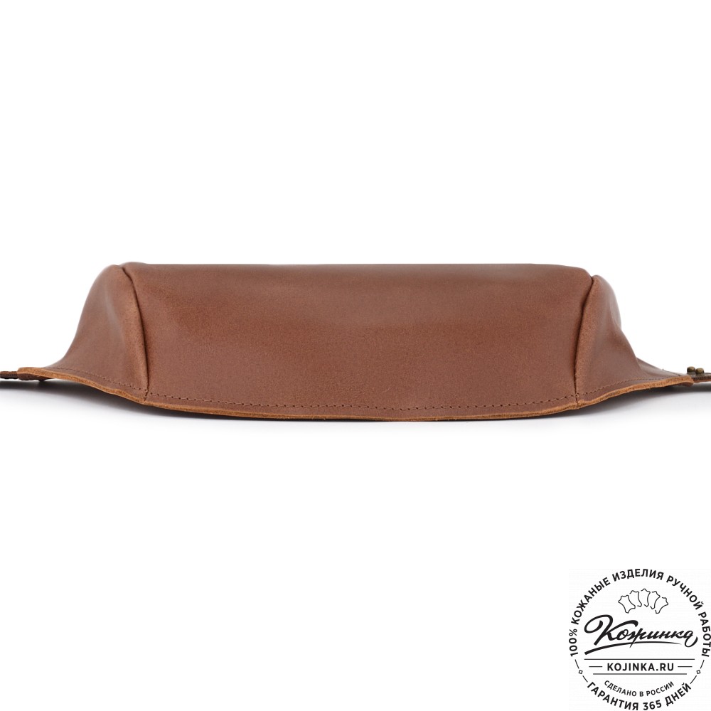 Кожаная сумка на пояс "Марио" (коричневый)