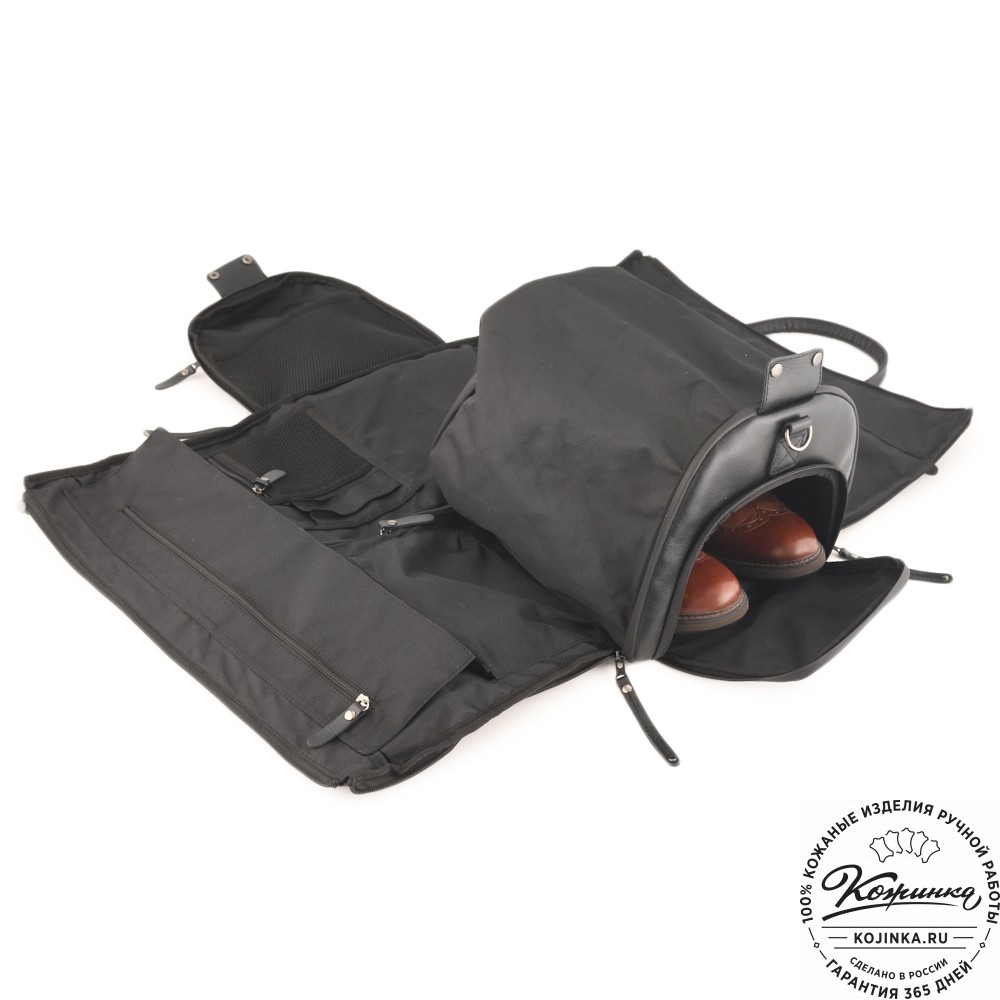 Кожаная сумка-портплед "Титан" (черный)