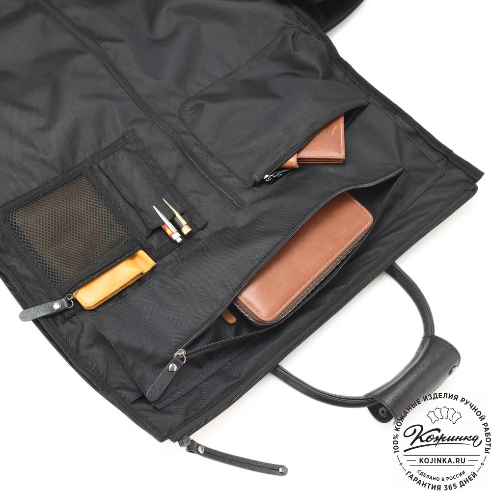 Кожаная сумка-портплед "Титан" (черный)