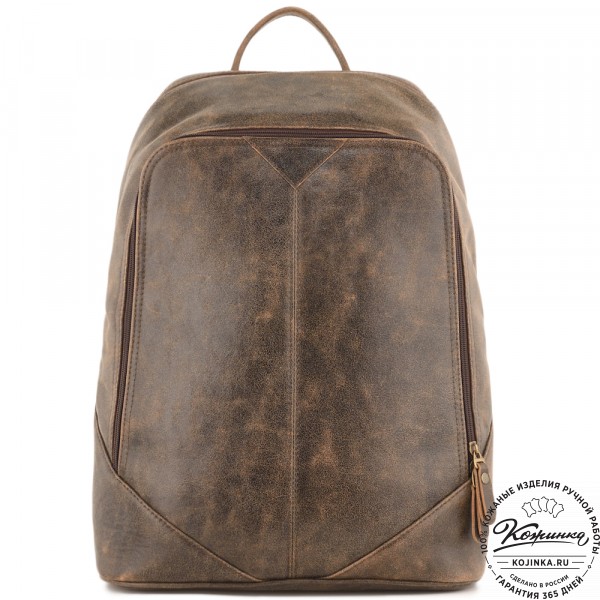 Кожаный рюкзак "Венгрия" (коричневый наппа). фото 1