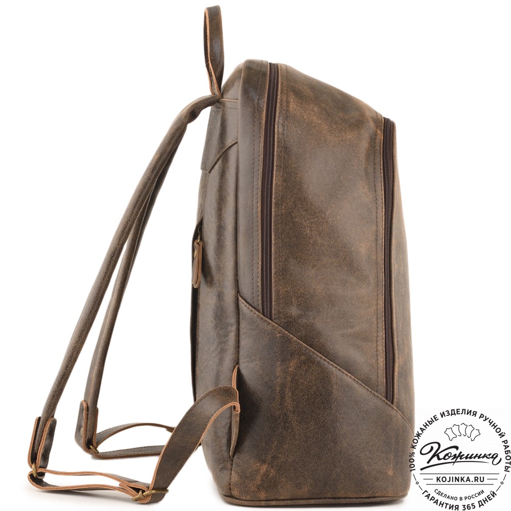 Кожаный рюкзак "Венгрия" (коричневый наппа)