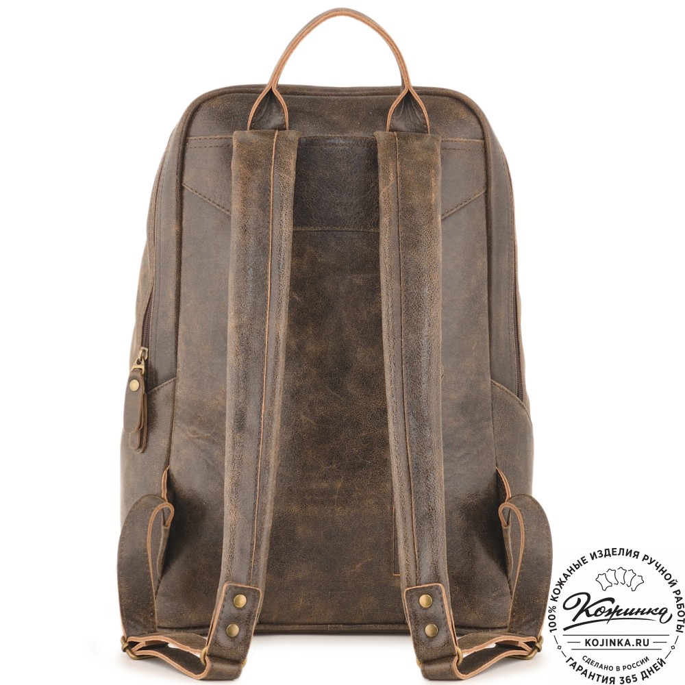 Кожаный рюкзак "Венгрия" (коричневый наппа)