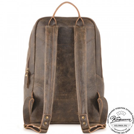 Кожаный рюкзак "Венгрия" (коричневый наппа)
