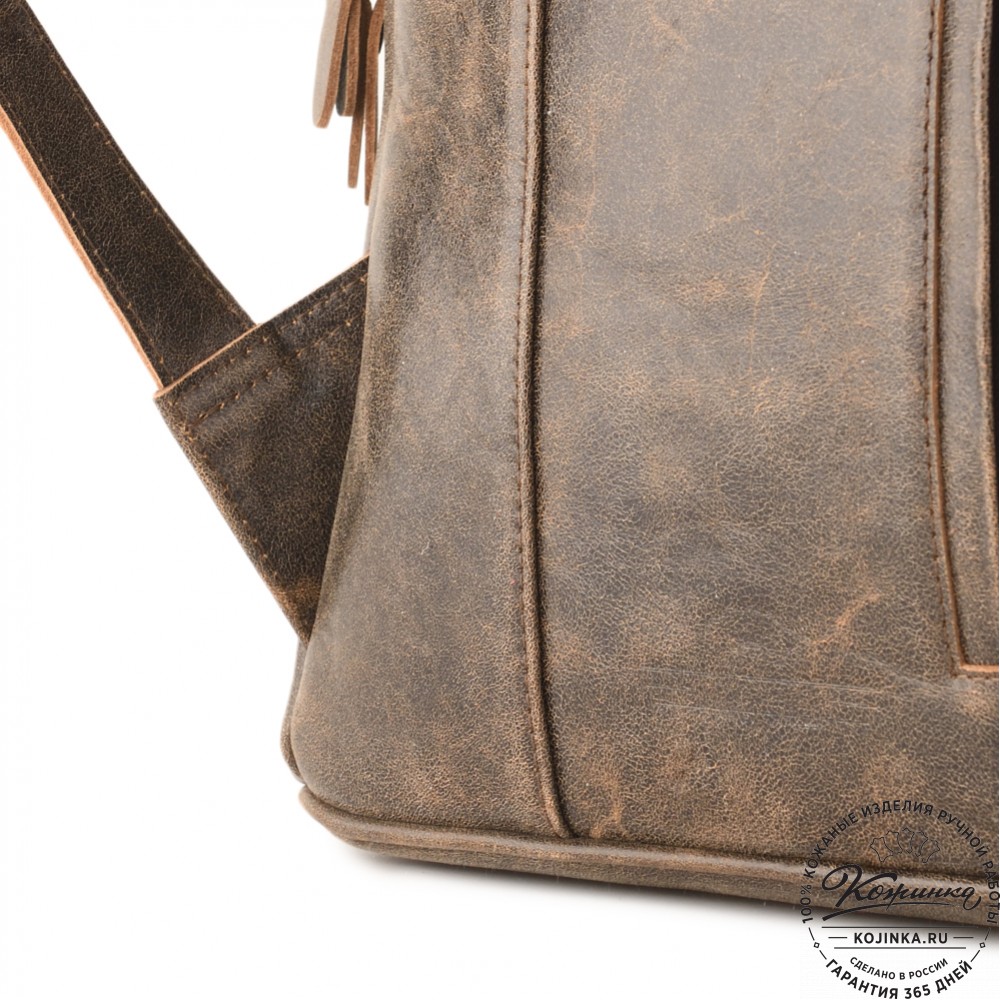 Кожаный рюкзак "Венгрия" (коричневый наппа)