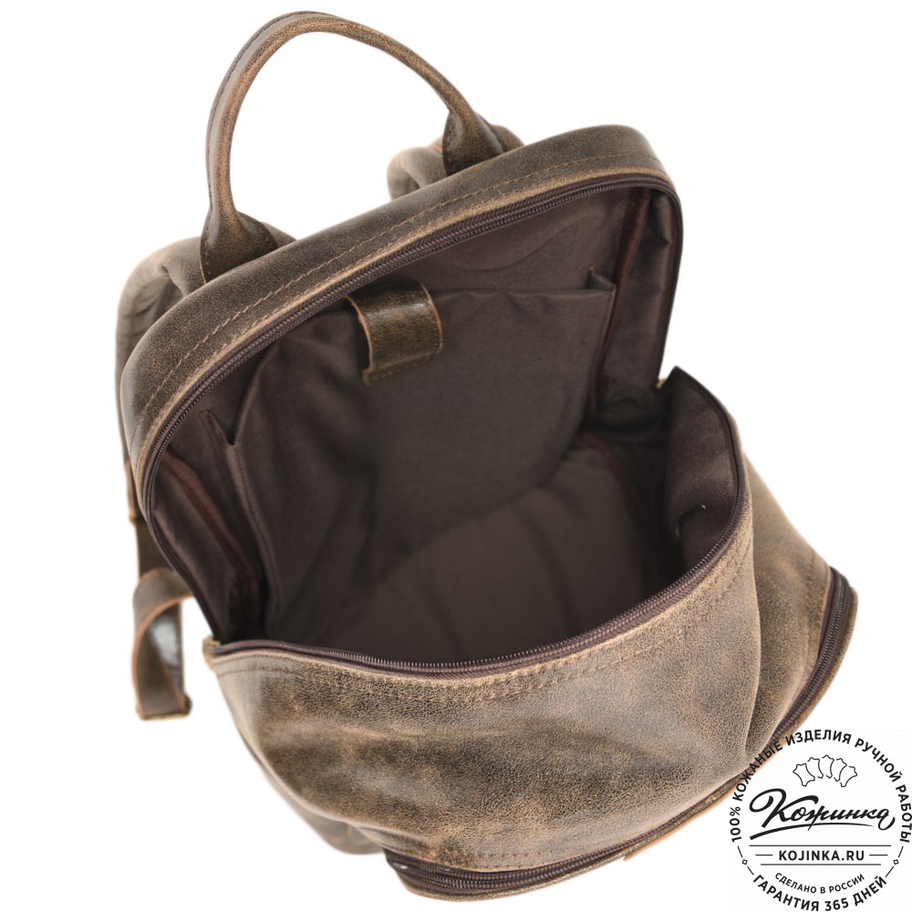 Кожаный рюкзак "Венгрия" (коричневый наппа)