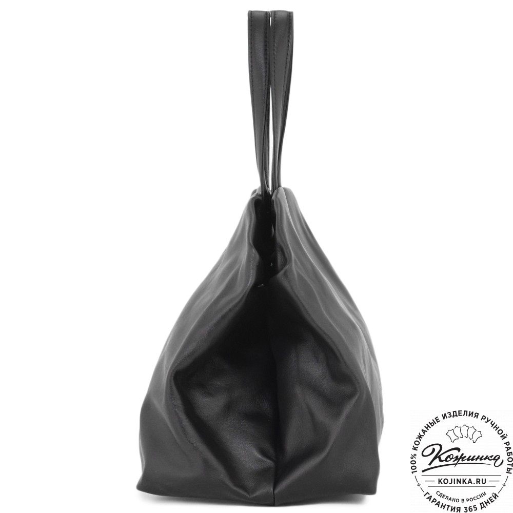 Женская кожаная сумка "Испания" (черная)