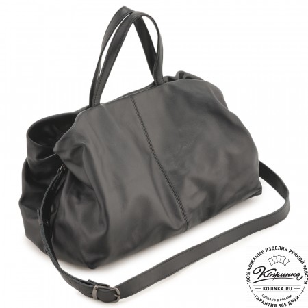 Женская кожаная сумка "Испания" (черная)