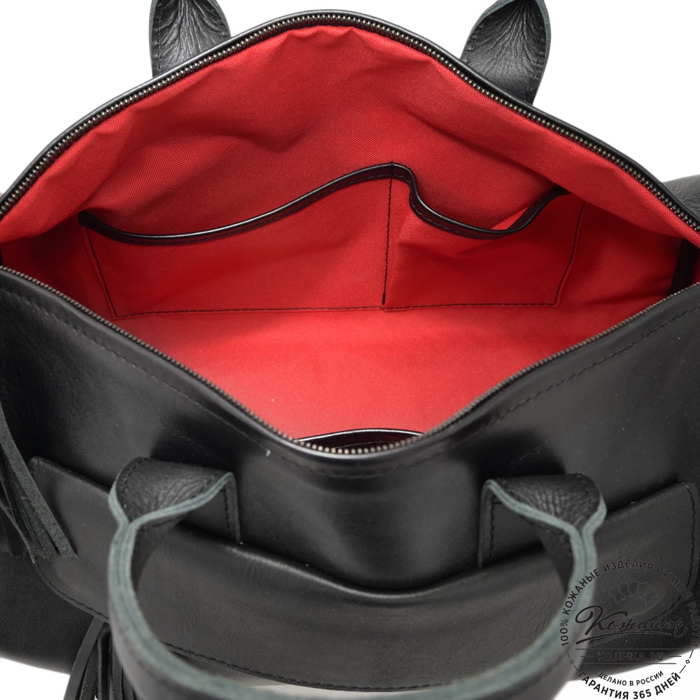 Женская кожаная сумка "Византия" (черная)