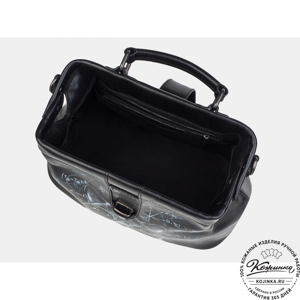 Сумка Фрейм Медиум "Кот в очках" (чёрная)