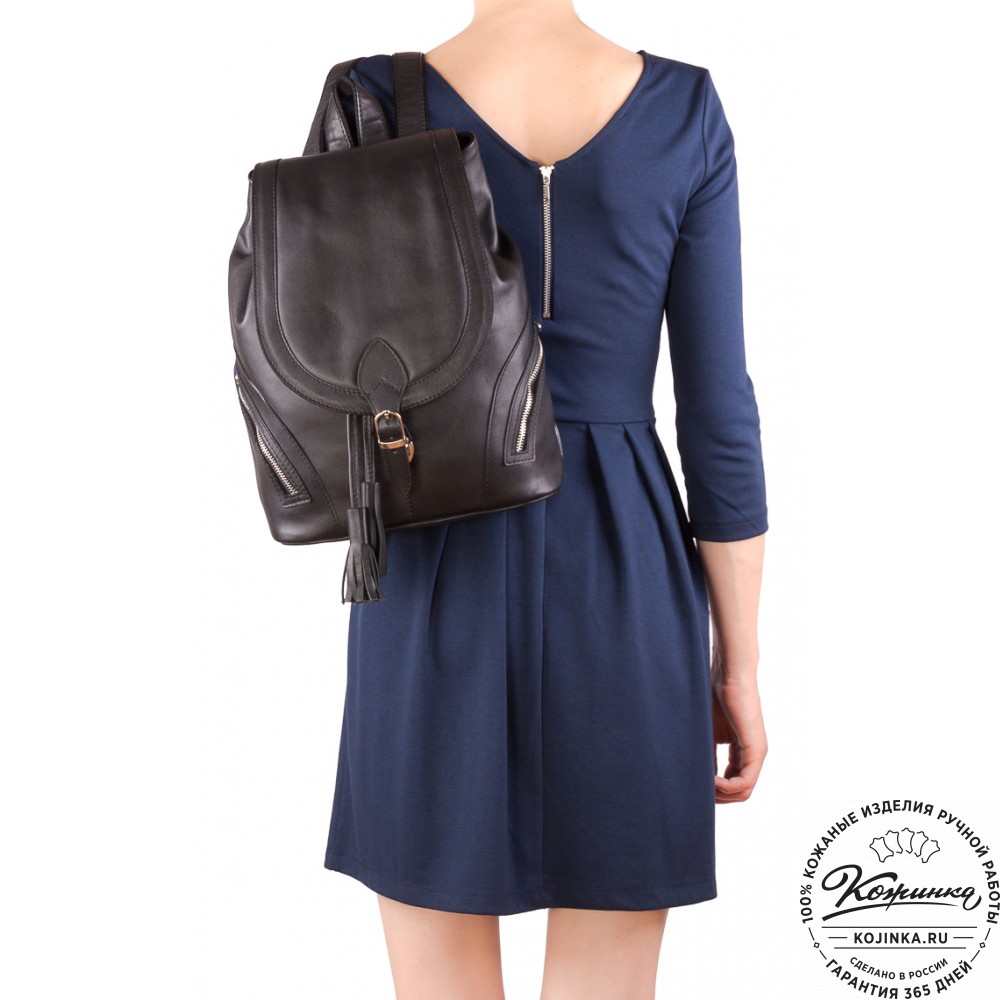 Кожаный рюкзак «Валлетта» (черный)