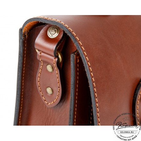 Кожаный портфель "Сатчел"  (коричневый)