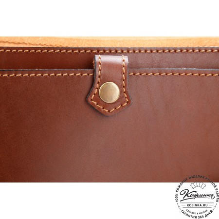 Кожаный портфель "Сатчел"  (коричневый)