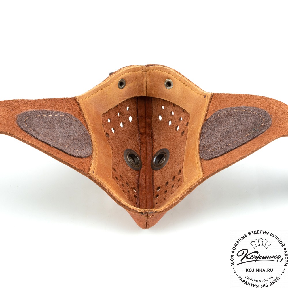 Кожаная маска Протектор (коричневая)