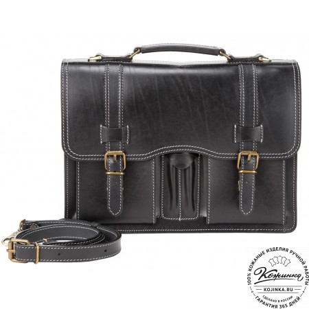 Кожаный портфель "Юрист"  (черный)