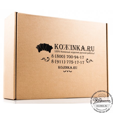 Кожаная деловая сумка "Стюарт" (глянец чёрный)