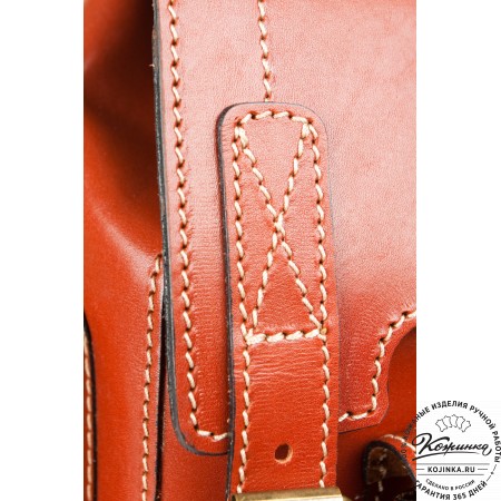 Кожаный рюкзак "Кэмэл" (тёмно рыжий)