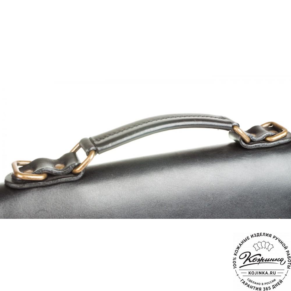 Деловой кожаный портфель "Мини" (чёрный)