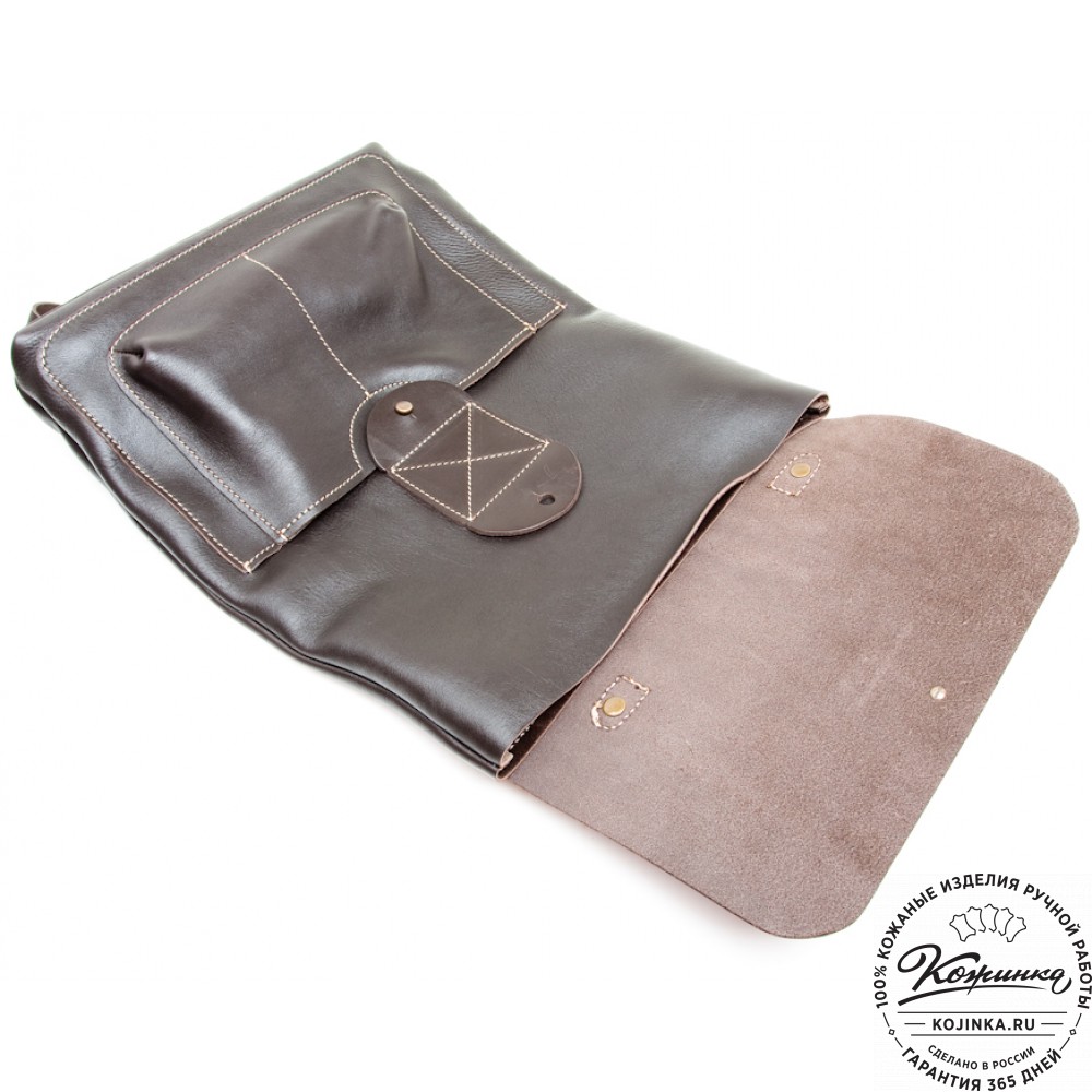 Кожаный рюкзак "Спэйс" (темно-коричневый)