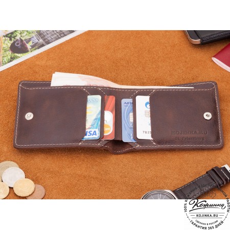 Кожаное портмоне "Рим" (коричневое)