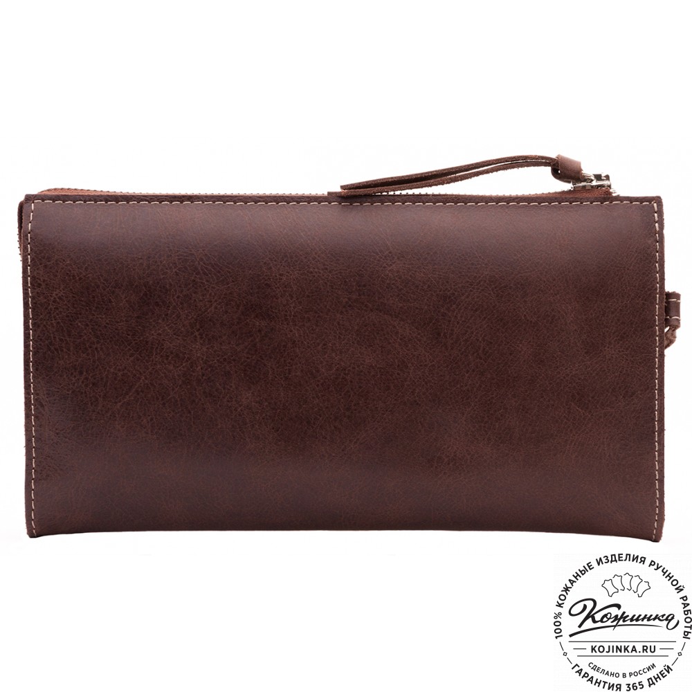 Кожаный клатч  Москва (коричневый)