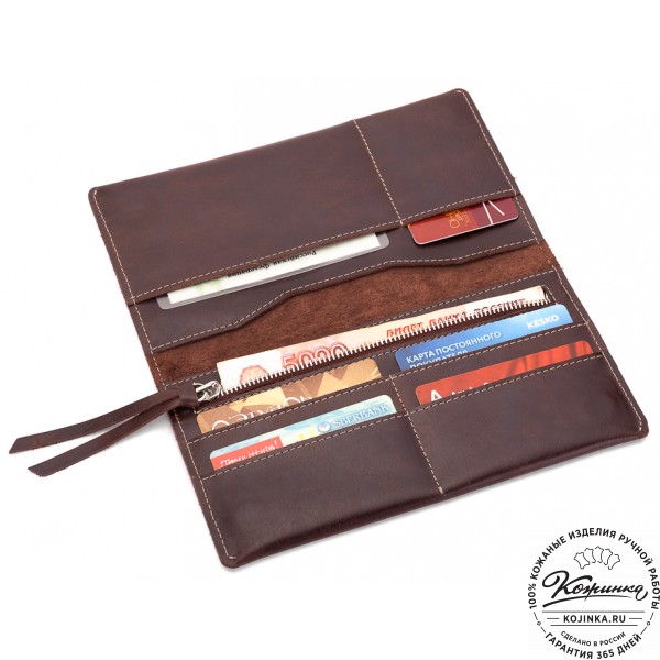 Кожаное портмоне Санкт-Петербург (коричневое). фото 1