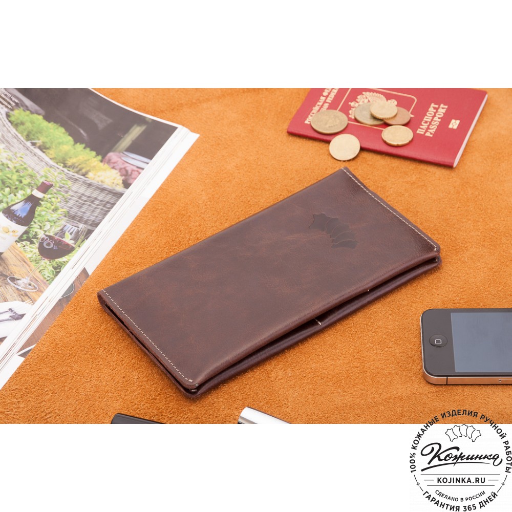 Кожаное портмоне Санкт-Петербург (коричневое)