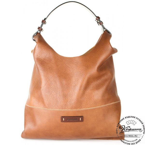 Женская кожаная сумка "Эльсинор" (коричневая). фото 1