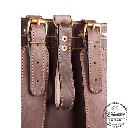 Мужской кожаный рюкзак "Легион" (коричневый)