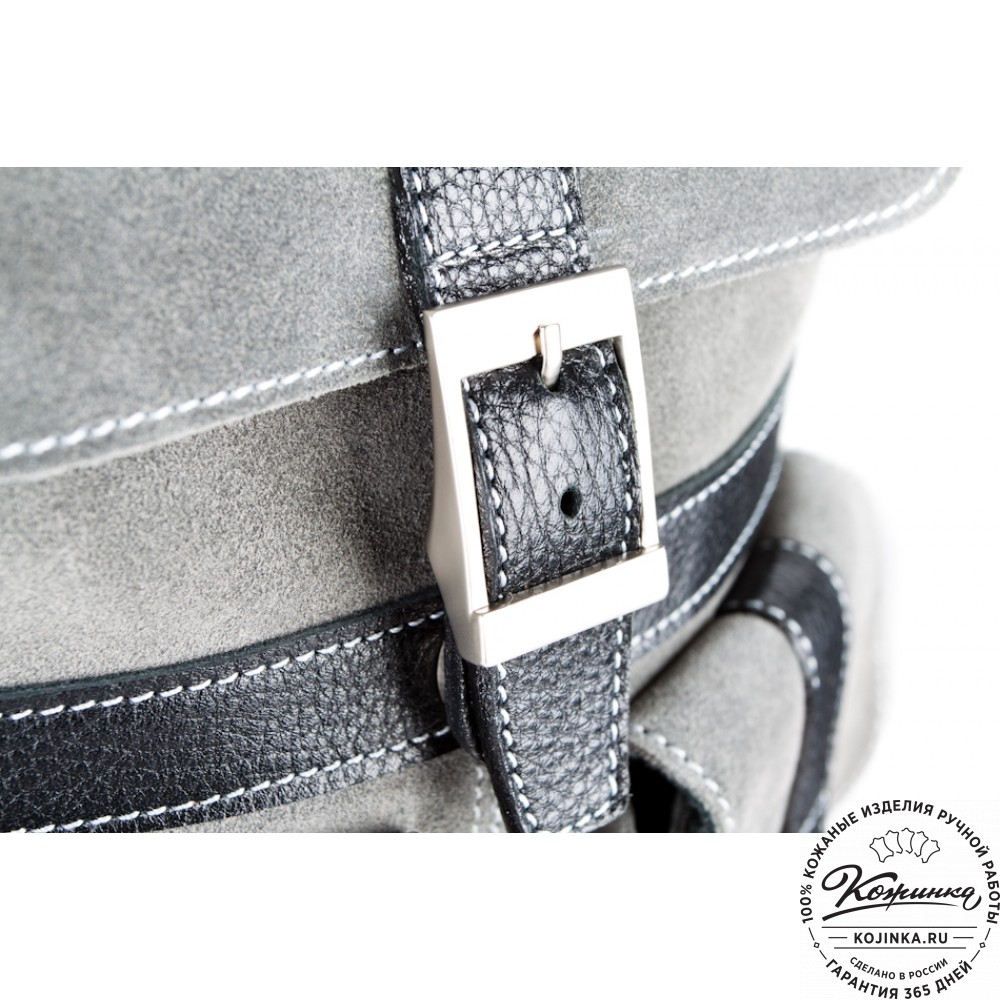 Замшевый рюкзак "Лаура" (серый)