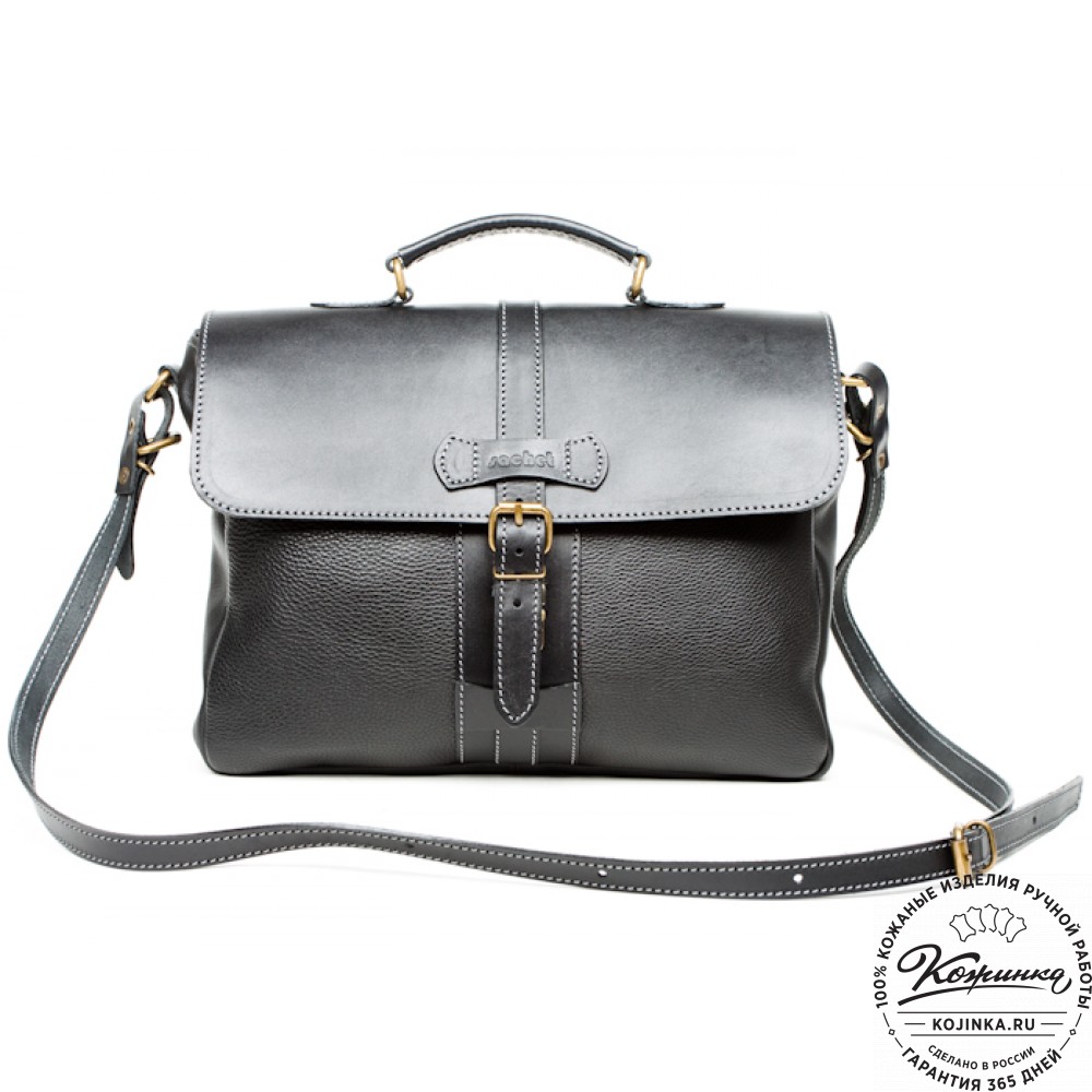 Кожаный портфель "Лайт" (чёрный)