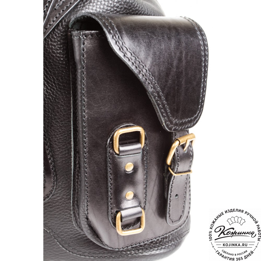 Кожаный рюкзак "Стиль 1" (чёрный)