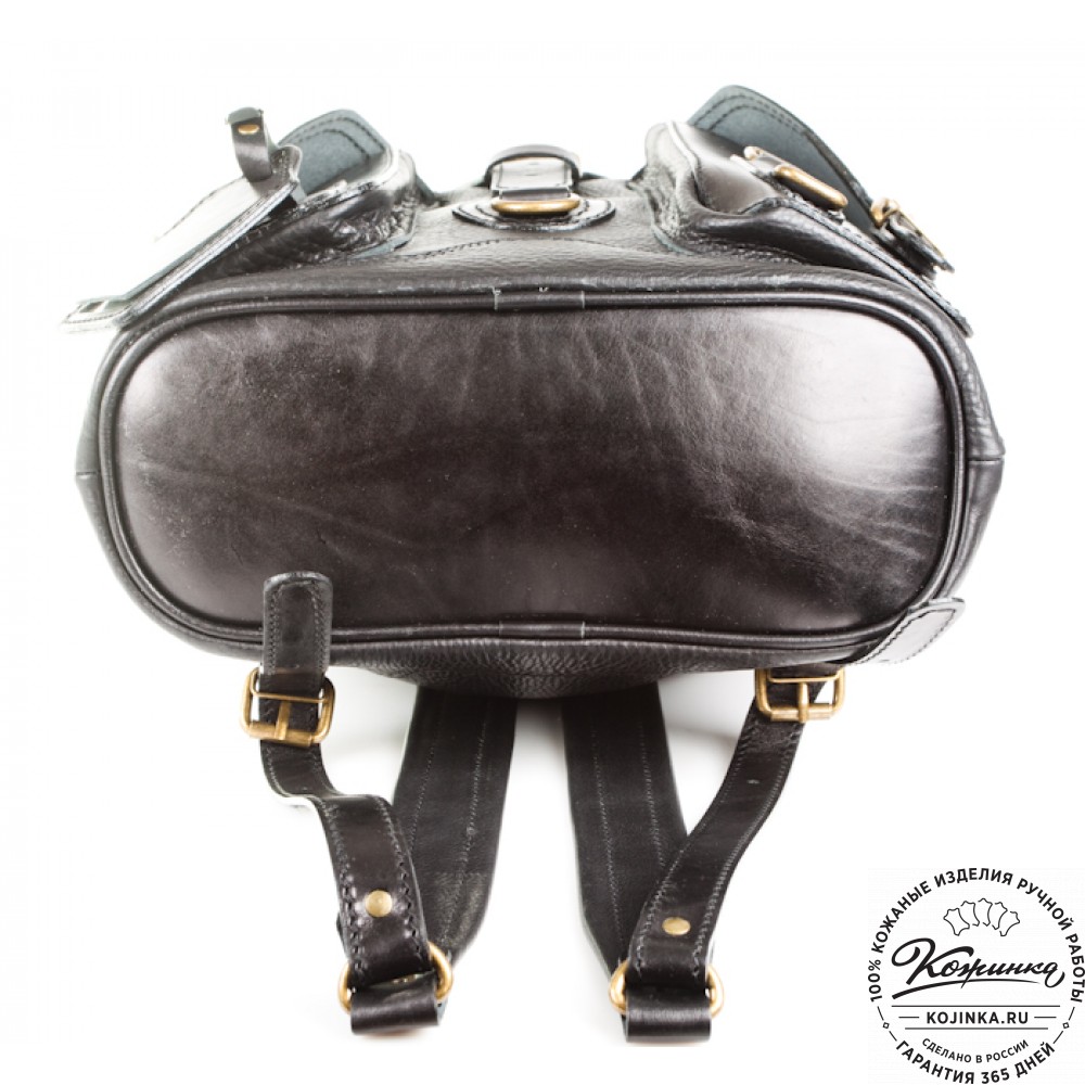 Кожаный рюкзак "Стиль 1" (чёрный)