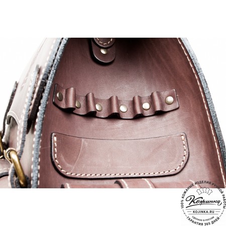 Мужской кожаный рюкзак "Байкер" (коричневый)