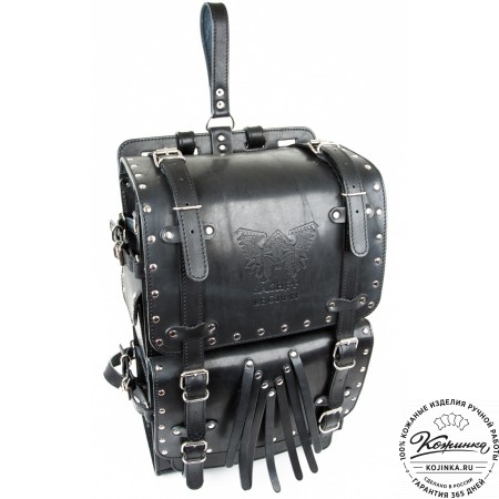 Мужской кожаный рюкзак "Легион-Харлей" (черный)