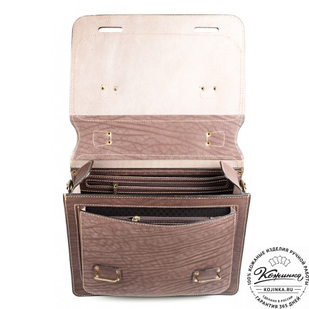 Кожаный портфель "Француз" (коричневый)