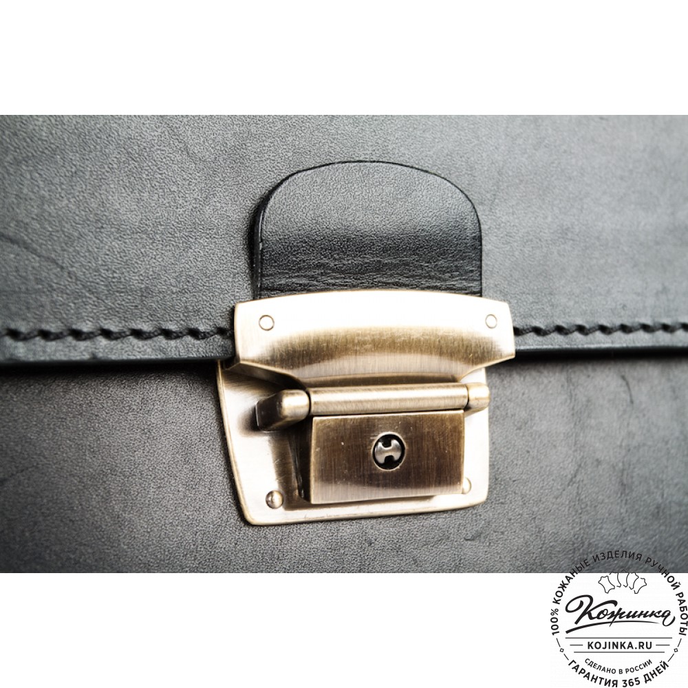 Деловой кожаный портфель "Мини" (тёмно-рыжий)