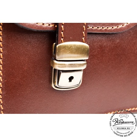 Мужской кожаный портфель "Авантаж" (коричневый)