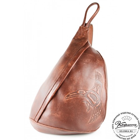 Кожаный рюкзак "Эль-Пасо" (светло-коричневый)