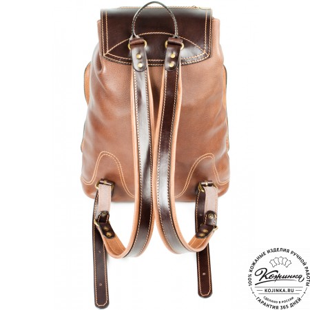Кожаный рюкзак "Стиль 2" (коричневый)