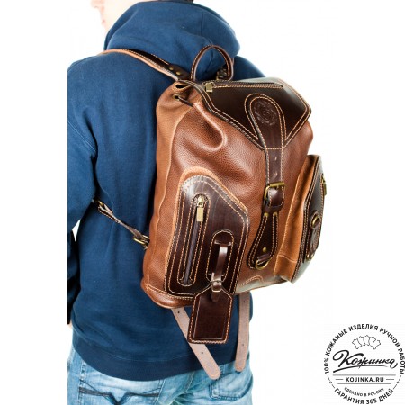 Кожаный рюкзак "Стиль 2" (чёрный)