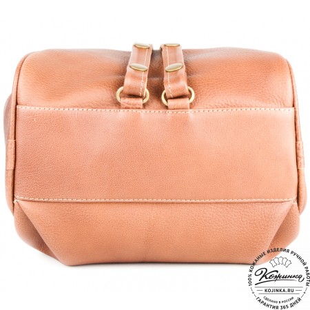 Кожаный рюкзак-сумка "Микки" (рыжий)