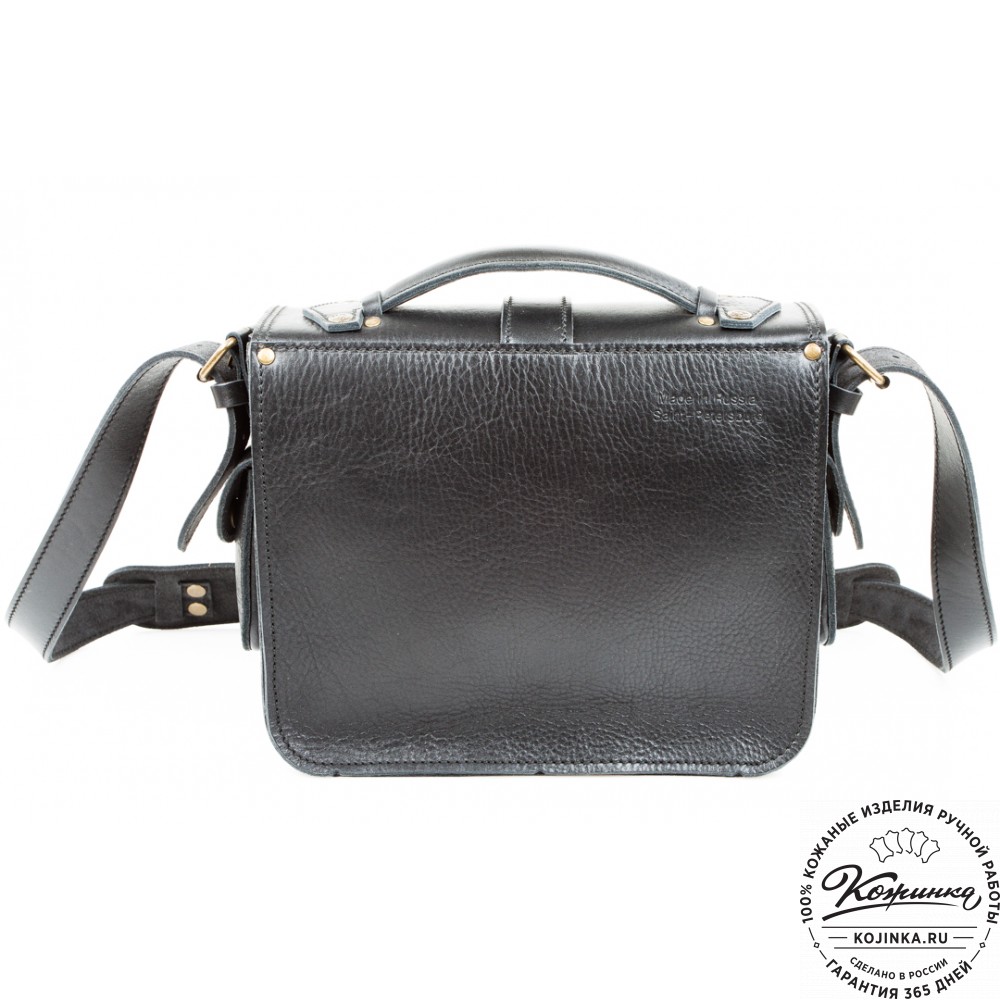 Кожаная  сумка "Виктория" (черная)