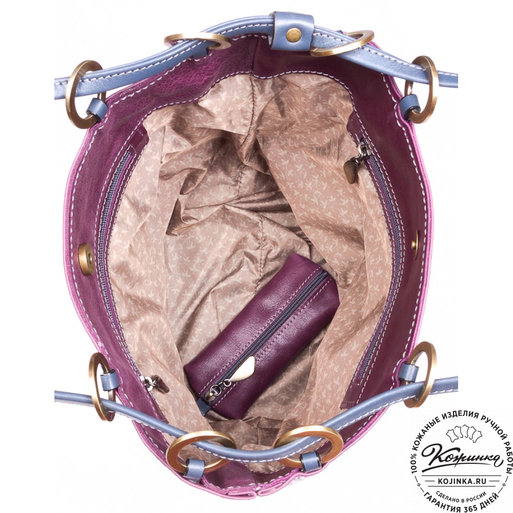 Кожаная сумка "Хлоя" (сирень)