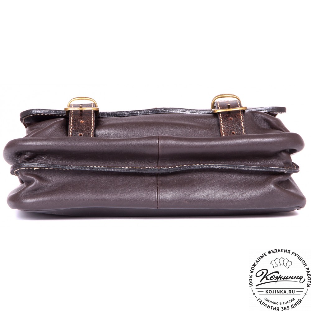 Кожаный портфель "Сорбонна" (темно-коричневый)
