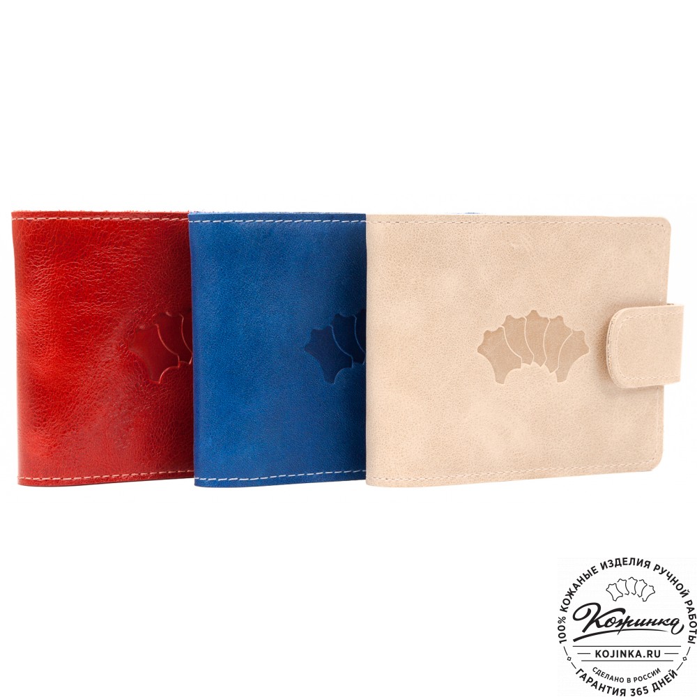  Кожаное портмоне Италия (зеленое) 