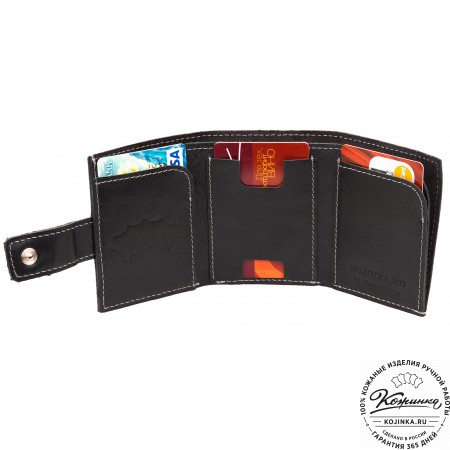 Кожаный купюрник (черный)