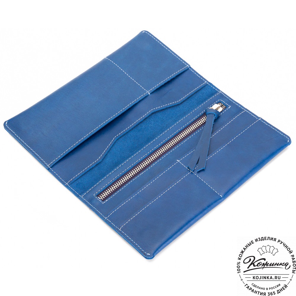 Кожаное портмоне Санкт-Петербург (синее)