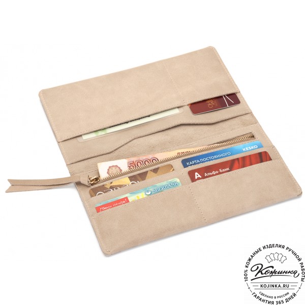 Кожаное портмоне Санкт-Петербург (бежевое). фото 1